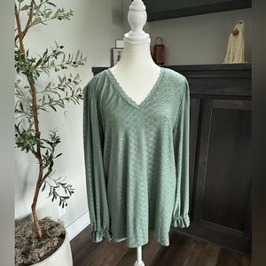 Women’s Green Tunic/Blouse, KIKULA, XL, NWT
